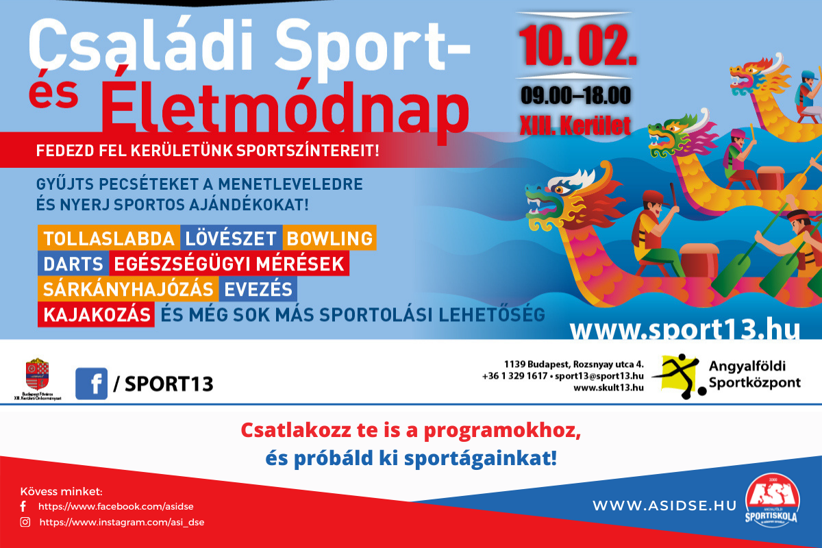 Családi Sport- és Életmódnap - ASI DSE 2021