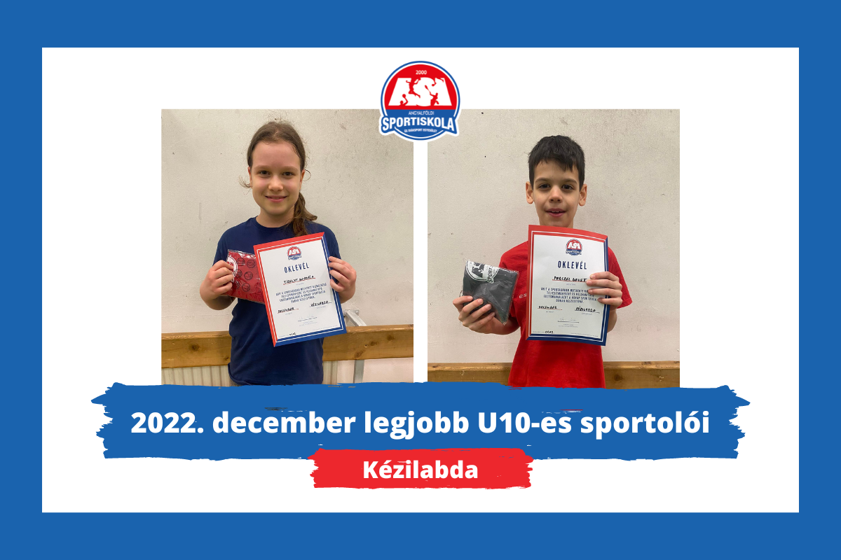 Hónap sportolója díj - Kézilabda - 2022. december - U10