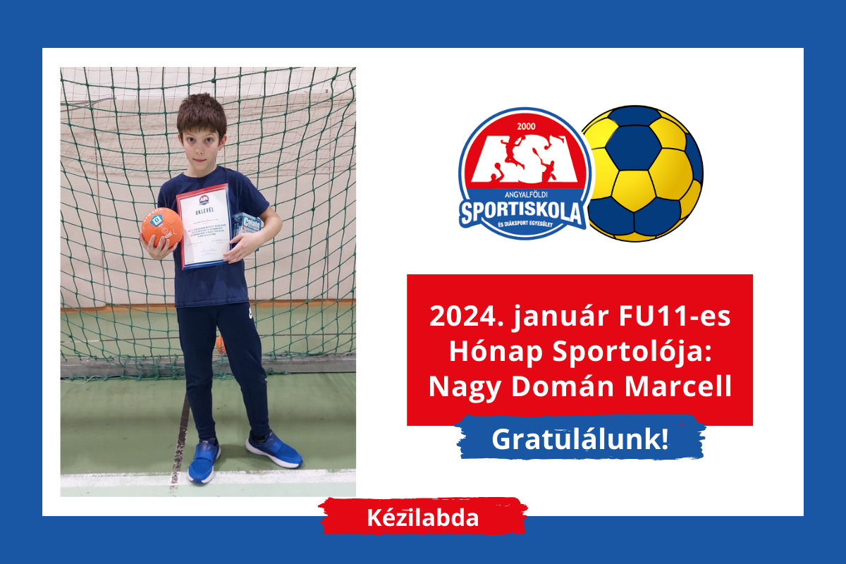 Hónap sportolója díj - Kézilabda - 2024. január - FU11